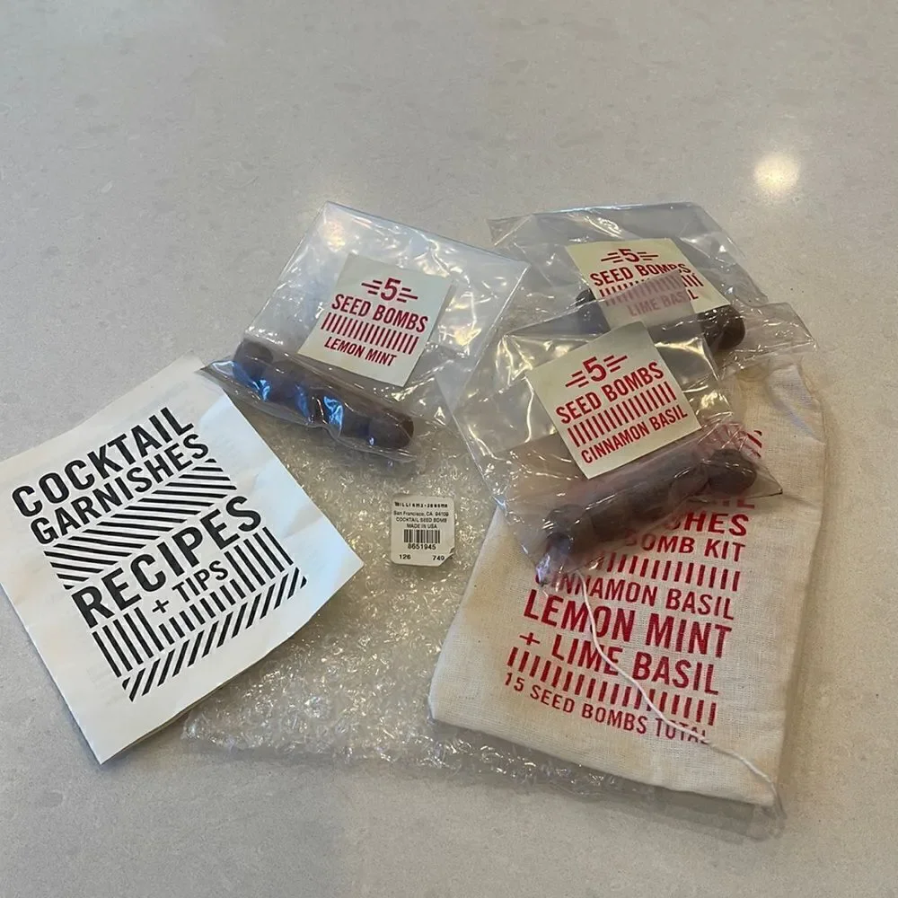 COPY - Williams Sonoma seed bombs, fun for cocktails. Vintage seeds great for w…